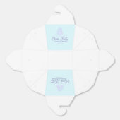 Cheers forty happy birthday cake blue purple name  フェイバーボックス (見開き)