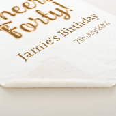 Cheers forty orange brown calligraphy birthday nam シェルパブランケット (3/4)