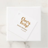 Cheers forty orange brown calligraphy birthday nam フェイバータグ (インサイチュ)