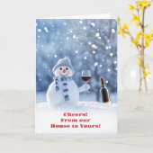 Cheers from Our House to Yours Cute and Humorous  カード (黄色い花)