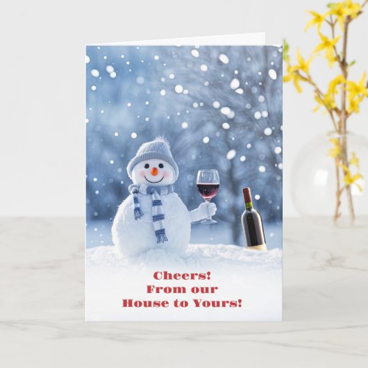 Cheers from Our House to Yours Cute and Humorous カード (黄色い花)