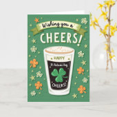 Cheers Glitter Texture St Patricks Card カード (黄色い花)