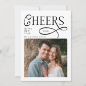 Cheers Happy New Year モダン シック 2 枚写真 シーズンカード (正面)