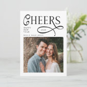 Cheers Happy New Year モダン シック 2 枚写真 シーズンカード (スタンド正面)