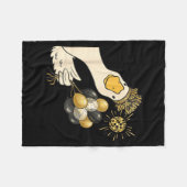 Cheers Happy New Year 2026 Goose With Balloon Disc フリースブランケット (正面(横))