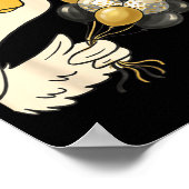 Cheers Happy New Year 2026 Goose With Balloon Disc ポスター (角)