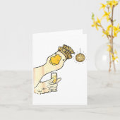 Cheers Happy New Year 2026 Goose With Champagne Di カード (黄色い花)