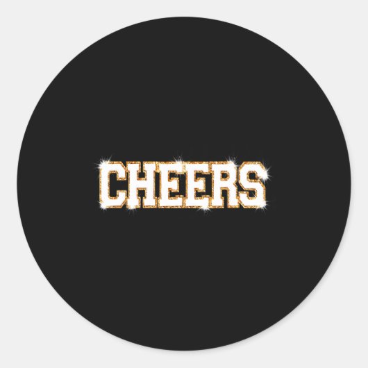 Cheers Happy New Year Celebration New Years Eve Pa ラウンドシール (正面)