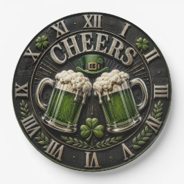 Cheers Irish Green Beer Pub St. Patrick's Day ペーパープレート