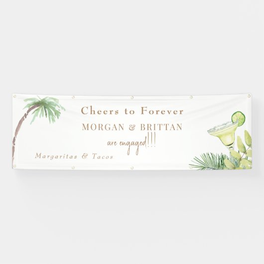 Cheers Margaritas & Tacos Engagement Party  横断幕 (横)