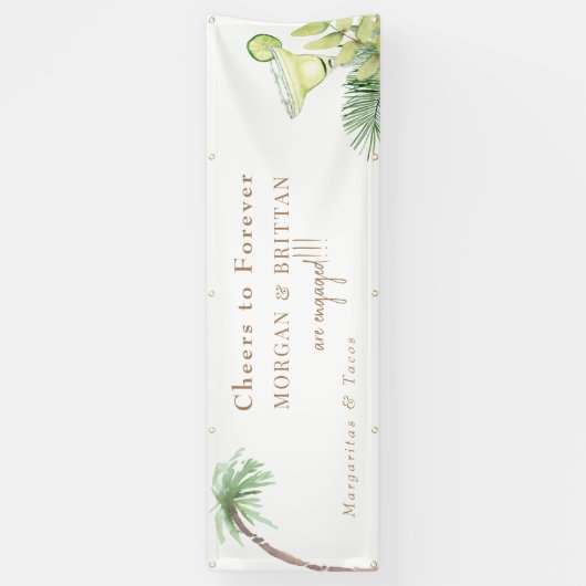 Cheers Margaritas & Tacos Engagement Party  横断幕 (縦)