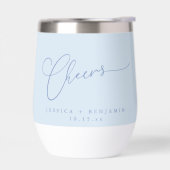 Cheers Minimal Soft Blue Script Custom Wedding   (左面)