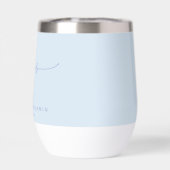 Cheers Minimal Soft Blue Script Custom Wedding   (背面)