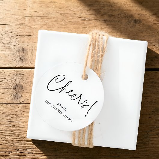 Cheers! Modern Elegant Simple Chic Family Name フェイバータグ