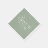 Cheers Modern Minimalist Wedding スタンダードカクテルナプキン (角)