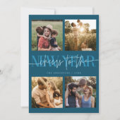 CHEERS New Year Teal Photo Grid シーズンカード (正面)