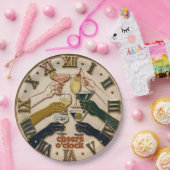 Cheers O'Clock Cocktail Party Bar Decor ペーパープレート (パーティー)