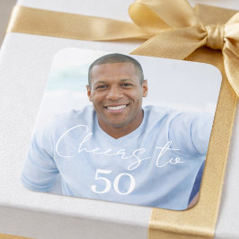 Cheers photo birthday party スクエアシール