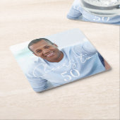 Cheers photo birthday party スクエアペーパーコースター (アングル)