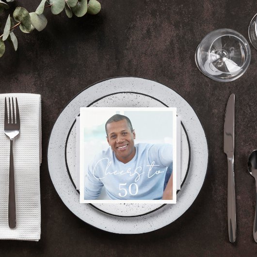 Cheers photo birthday party スタンダードカクテルナプキン