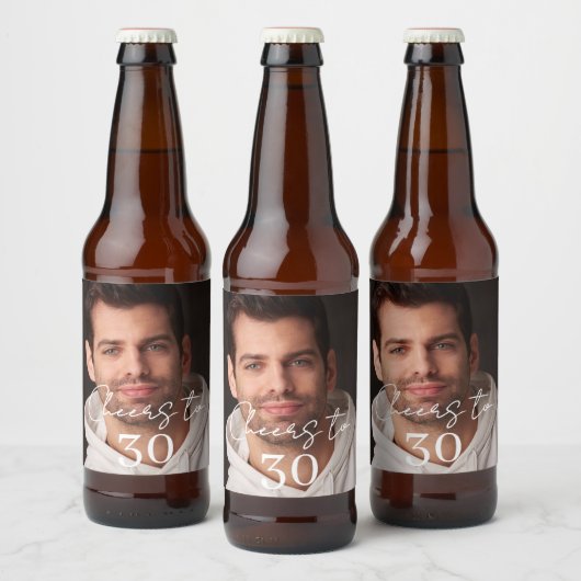 Cheers photo birthday party ビールラベル (ボトル)