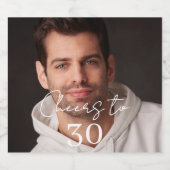 Cheers photo birthday party ビールラベル (シングルラベル)