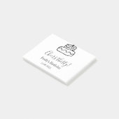 Cheers thirty birthday cake black scribble hand ポストイット (アングル)