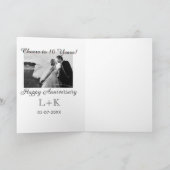 Cheers to 10 Years happy anniversary add photo dat カード (内部)