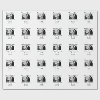 Cheers to 10 Years happy anniversary add photo dat ラッピングペーパー