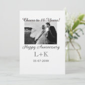 Cheers to 10 Years happy anniversary add photo dat 招待状 (スタンド正面)