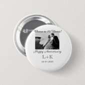 Cheers to 10 Years happy anniversary add photo dat 缶バッジ (正面&裏面)