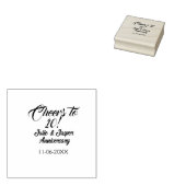 Cheers to 10th wedding anniversary mauve golden na ラバースタンプ (押印)