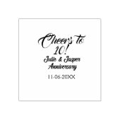 Cheers to 10th wedding anniversary mauve golden na ラバースタンプ (インプリント)