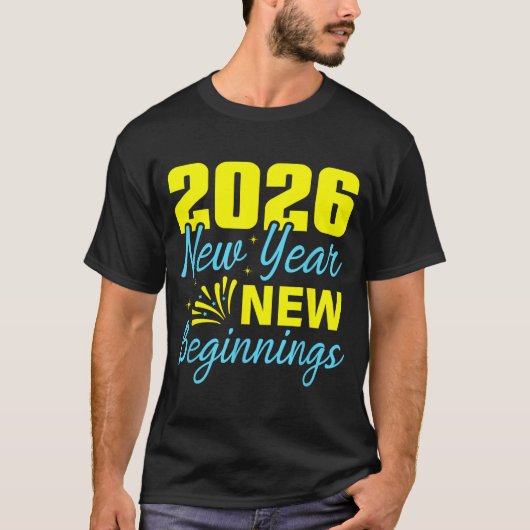 Cheers To 2026 Happy New Year Party New Beginning Tシャツ (正面)