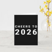 Cheers To 2026 Minimalist New Year  カード (黄色い花)