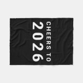 Cheers To 2026 Minimalist New Year  フリースブランケット (正面(横))