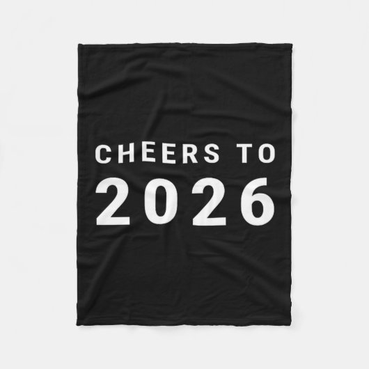 Cheers To 2026 Minimalist New Year  フリースブランケット (正面)