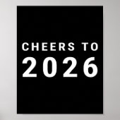 Cheers To 2026 Minimalist New Year ポスター (正面)