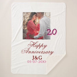 Cheers to 20 Years happy anniversary add photo dat シェルパブランケット