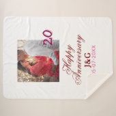 Cheers to 20 Years happy anniversary add photo dat シェルパブランケット (正面(横))