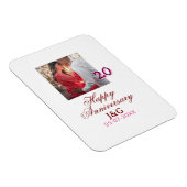 Cheers to 20 Years happy anniversary add photo dat マグネット (右側)