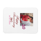 Cheers to 20 Years happy anniversary add photo dat マグネット (横)