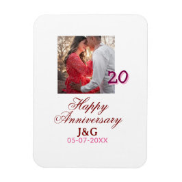 Cheers to 20 Years happy anniversary add photo dat マグネット