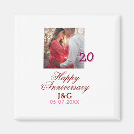 Cheers to 20 Years happy anniversary add photo dat マグネット