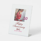 Cheers to 20 Years happy anniversary add photo dat 台座サイン (正面)