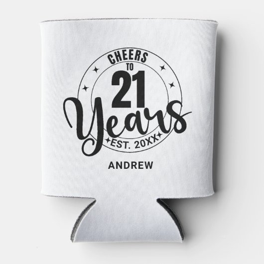 CHEERS TO 21 YEARS 缶クーラー (正面)