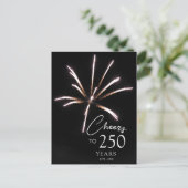 Cheers to 250 Years Sestercentennial 4th of July ポストカード (スタンド正面)