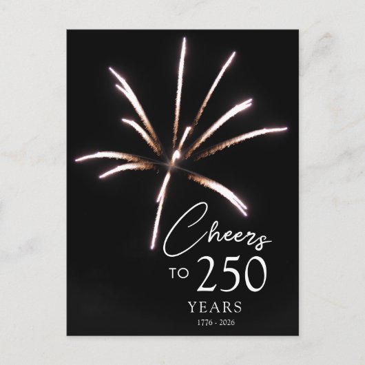 Cheers to 250 Years Sestercentennial 4th of July ポストカード (正面)
