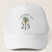 Cheers to 25 Palm Beach Tropical Birthday キャップ (正面)