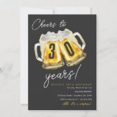 Cheers to 30 Years Birthday Invitation 招待状 (正面)